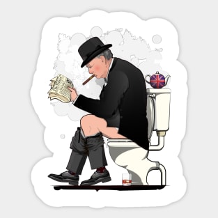 Winston Churchill on the Toilet Sticker